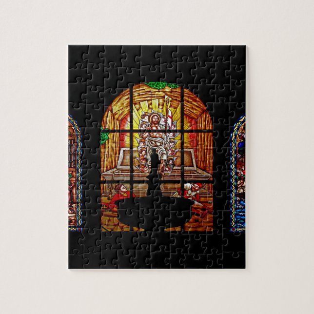 stained glass jesus jigsaw puzzle (Vertical)