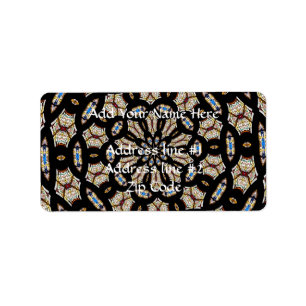 Stained Glass Kaleidoscope 2 Label