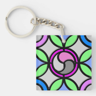 STAINED GLASS KEYCHAIN
