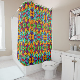 Stained Glass Leaded Tiles - vibrant vintage look