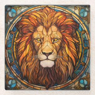 Stained Glass Lion Coaster