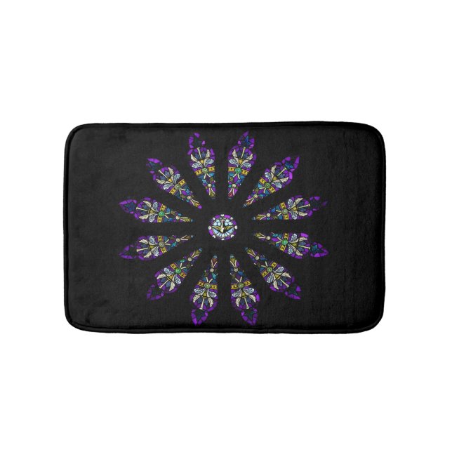 Stained Glass Mandala Bath Mats (Front)