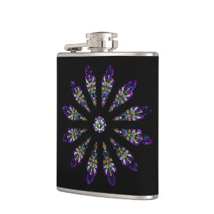 Stained Glass Mandala Flask