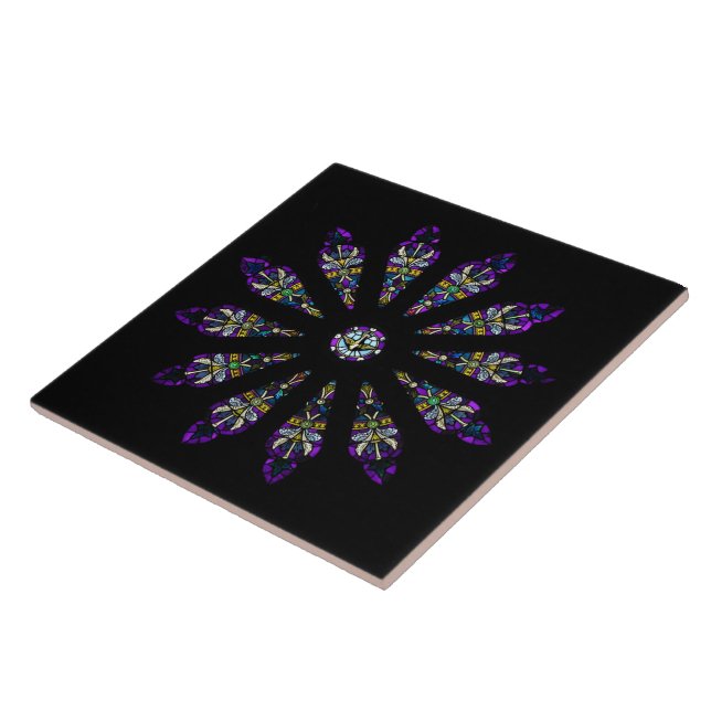 Stained Glass Mandala Tile (Side)