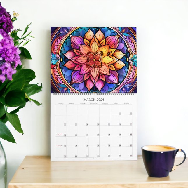 Stained Glass Mandela Calendar (Creator Uploaded)