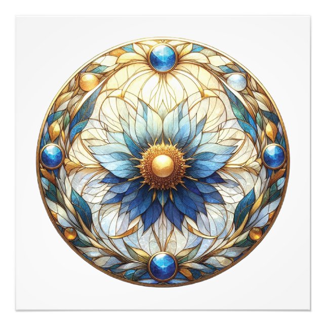 Stained Glass Mandella Photo Print (Front)