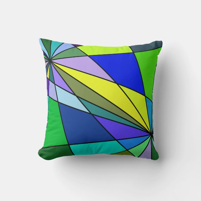 Stained Glass Memories Throw Pillow (Front)
