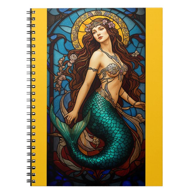 stained glass mermaid notebook (Front)