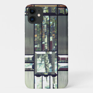 Stained glass metallic look silver gray black iPhone 11 case