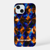 Stained Glass Misty Blue Gold