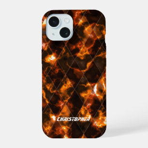 Stained Glass Misty Gold iPhone 15 Case
