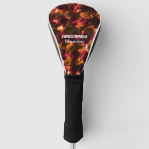 Stained Glass Misty Red Gold Golf Head Cover