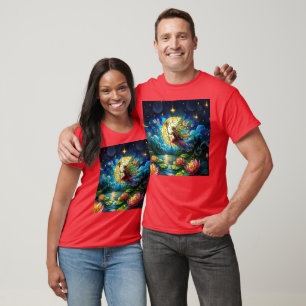 Stained Glass Moonlight Flight Fairy T-Shirt