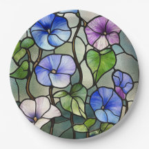 Stained glass morning glories
