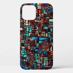 stained glass mosaic abstract iPhone 12 pro case