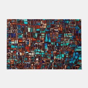 stained glass mosaic abstract doormat