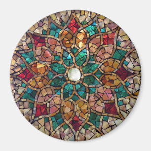 Stained Glass Mosaic Magnet "Autumn Star"