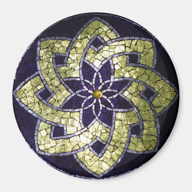Stained Glass Mosaic Magnet "St. Arnold's Star" (Front)