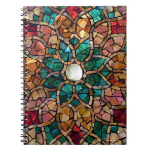 Stained Glass Mosaic Notebook "Autumn Star"