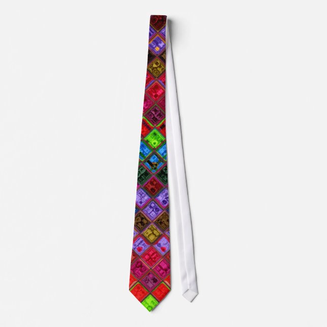 Stained Glass Mosaic Pattern Tie (Front)