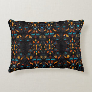Stained Glass Mosaic Window Effect  Accent Pillow