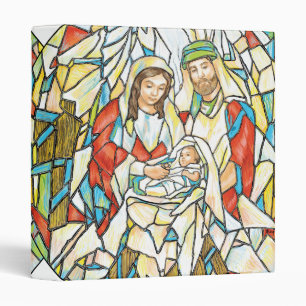 Stained Glass Nativity Painting Binder