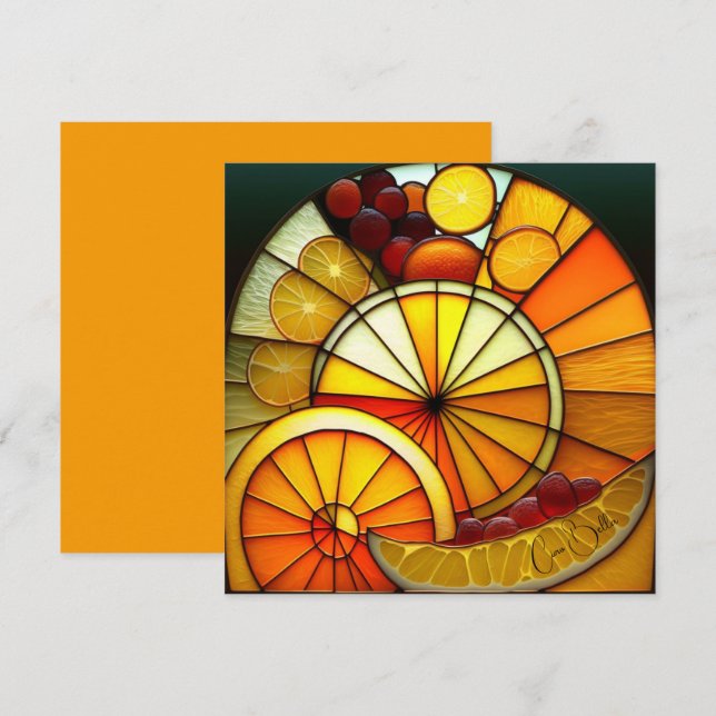 Stained Glass Orange wedges (Front/Back)