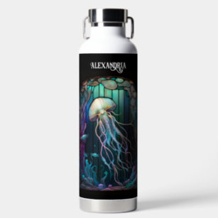Stained Glass Ornate Jellyfish  Water Bottle