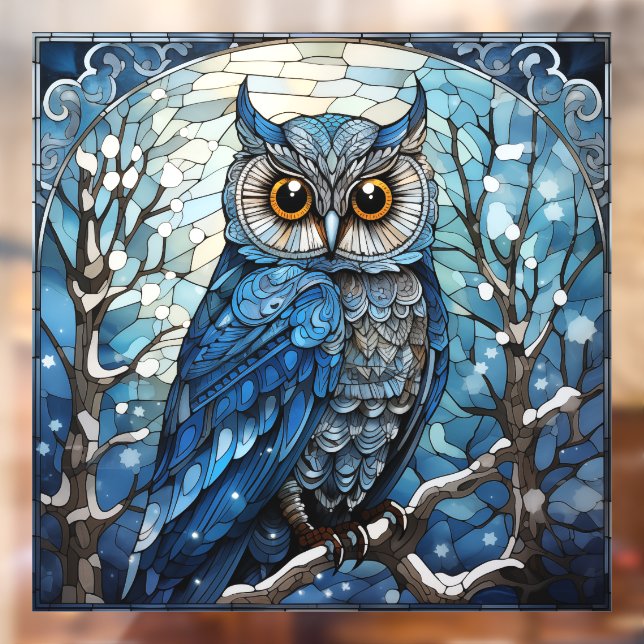 Stained Glass Owl Window Cling (Sheet 2)