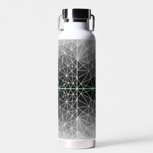 Stained glass pattern 03.Grey.Offwhite Line BG Water Bottle