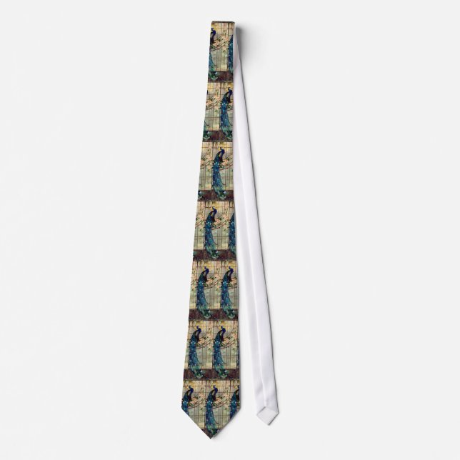 Stained Glass Peacock Tie (Front)