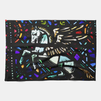 Stained Glass Pegasus Kitchen Towel