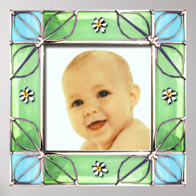 Stained Glass Photo Frame Poster (Front)