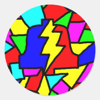 Stained Glass PLA Classic Round Sticker