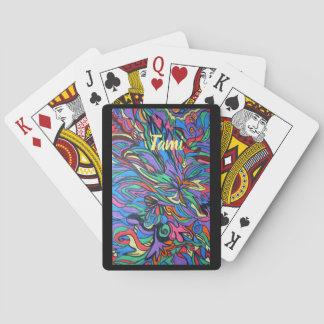 stained glass playing cards