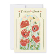 Stained Glass Poppies