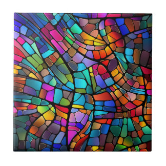 Stained Glass Print Tile