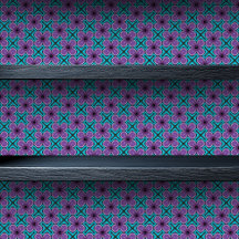 Stained Glass Purple Flowers Small Print