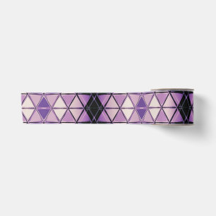 Stained Glass Purple Snowflake Satin Ribbon