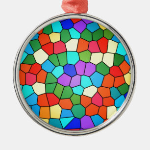 Stained Glass Rainbow 2183 Metal Ornament