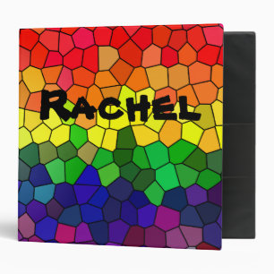 Stained Glass Rainbow Binder