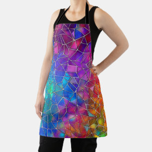 Stained Glass Rainbow Pattern Apron