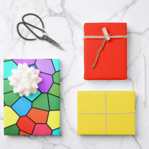 Stained Glass Rainbow  Wrapping Paper Sheets