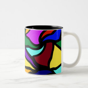Stained Glass Recycled Two-Tone Coffee Mug