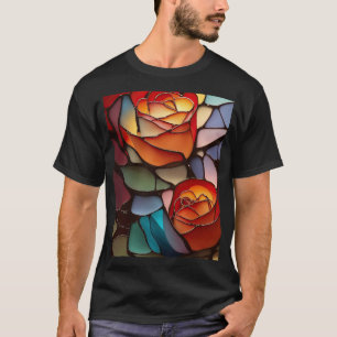 Stained Glass Roses T-Shirt