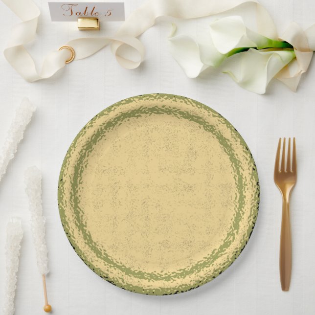 Stained Glass Sage Textured Plate (Wedding)