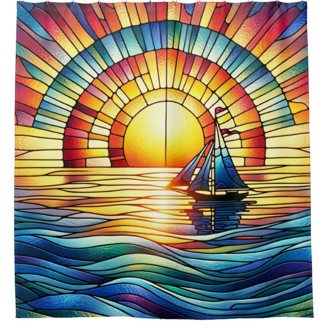 Stained Glass Sailboat (Front)