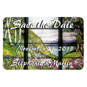 Stained Glass Save the Date Magnet