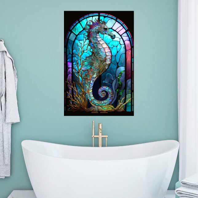 Stained Glass Seahorse Poster (Creator Uploaded)