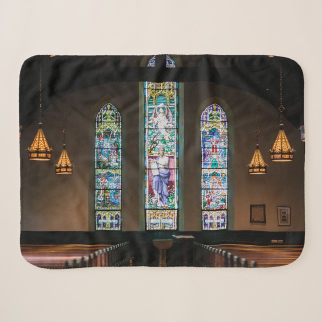 STAINED GLASS SHERPA BLANKET (Front (Horizontal))